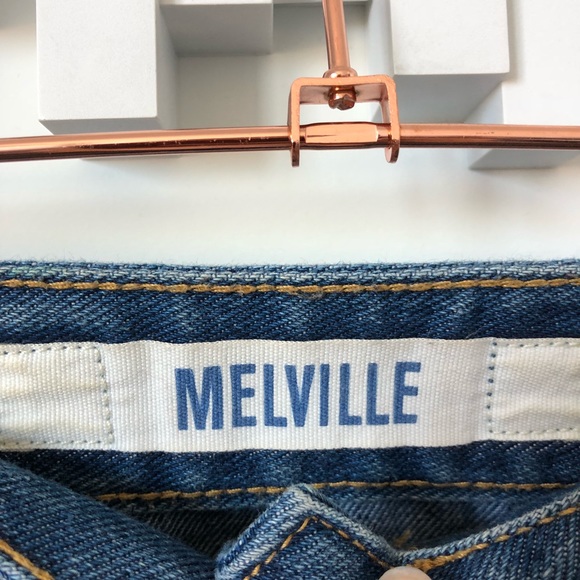 Brandy Melville • circle jean skirt / snap-up - Picture 3 of 6